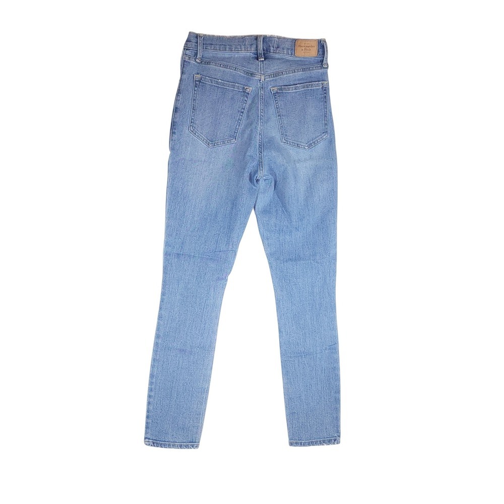 Abercrombie & Fitch High Rise Super Skinny Ankle Jeans 26/2 Distressed Stretch - Picture 3 of 14